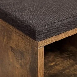Parya Home Schoenenkast met Zitvlak - Zwart en Rustiek Bruin