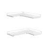Parya Home zwevende planken, set van 2, L-vormige hoekplanken