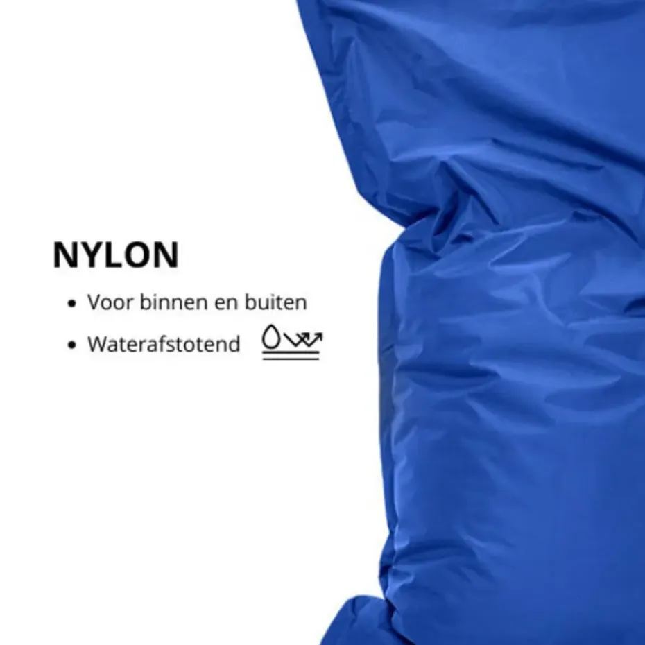 Parya Zitzak Nylon - Zitzakfauteuil - Woonkamerzitzak - Kobalt - 100 x 150