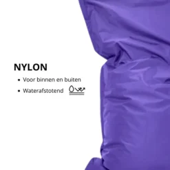 Parya Zitzak Nylon - Zitzakfauteuil - Woonkamerzitzak - Paars - 100 x 150