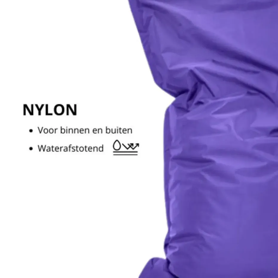 Parya Zitzak Nylon - Zitzakfauteuil - Woonkamerzitzak - Paars - 100 x 150