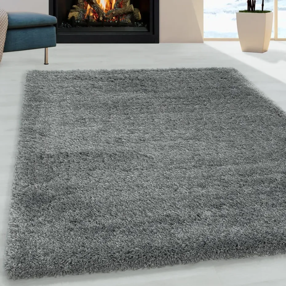 Pearl Soft Hoogpolig Vloerkleed Lichtgrijs - 140x200 CM