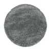 Pearl Soft Rond Hoogpolig Vloerkleed Lichtgrijs - 160 CM ROND