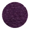 Pearl Soft Rond Hoogpolig Vloerkleed Paars / Lila - 120 CM ROND
