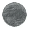 Pearl Soft Rond Hoogpolig Vloerkleed Lichtgrijs - 200 CM ROND