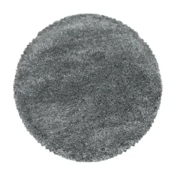 Pearl Soft Rond Hoogpolig Vloerkleed Lichtgrijs - 200 CM ROND