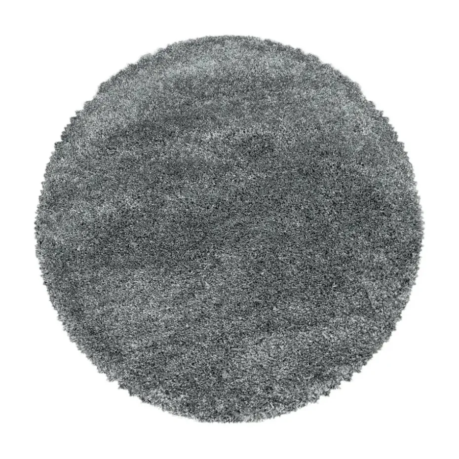 Pearl Soft Rond Hoogpolig Vloerkleed Lichtgrijs - 200 CM ROND