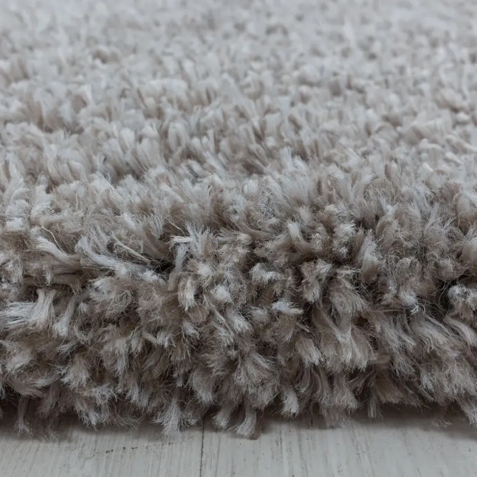 Pearl Soft Rond Hoogpolig Vloerkleed Beige - 200 CM ROND