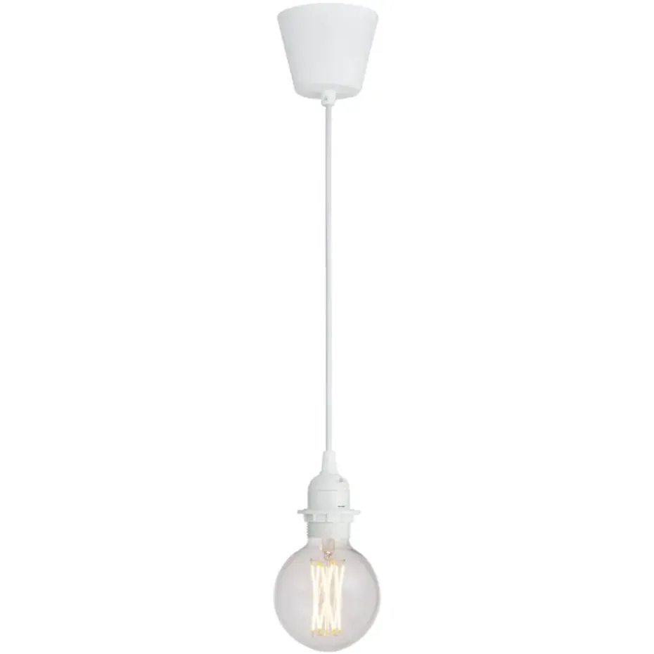 Pendel Basic E27 - wit - 100 cm