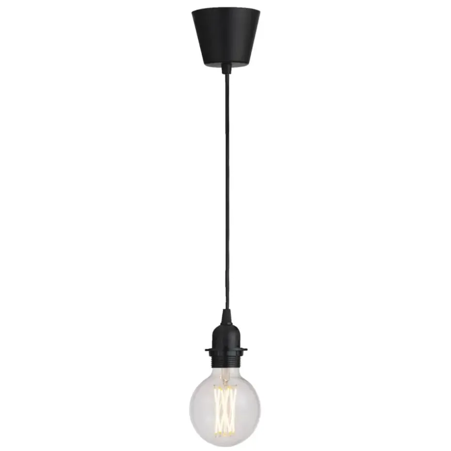 Pendel Basic E27 - zwart - 100 cm