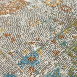 Picasso Feraghan Vintage Rond Vloerkleed Multi / Beige Laagpolig - 240 CM ROND