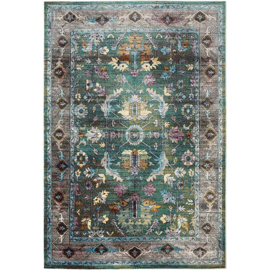 Picasso Pablo Vintage Vloerkleed Groen / Multi Laagpolig - 300x400 CM