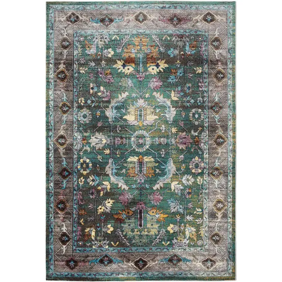 Picasso Pablo Vintage Vloerkleed Groen / Multi Laagpolig - 300x400 CM