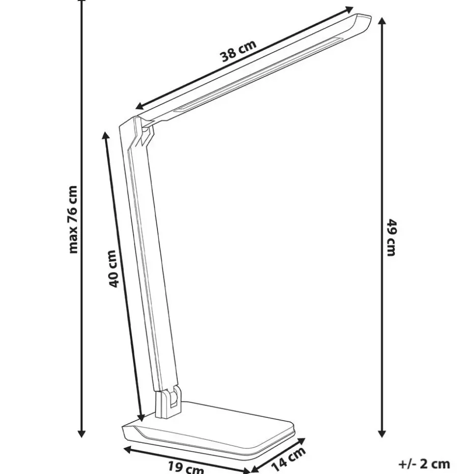 PICTOR - Bureaulamp LED - Donkergrijs - Synthetisch materiaal