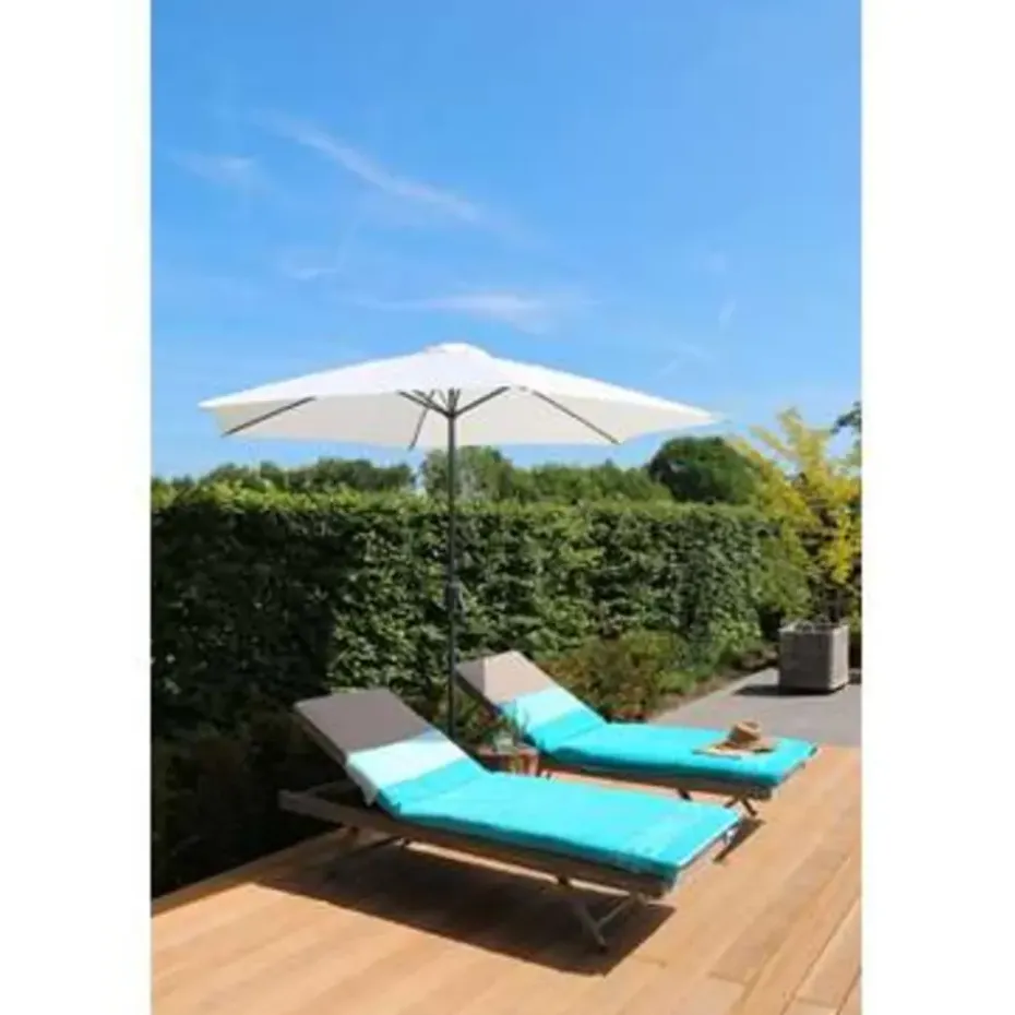 PimXL Luxe 6-ribs Parasol - Ø300cm - Wit