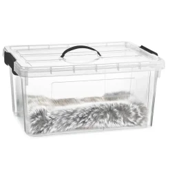 Plasticforte Opbergbox met deksel - grijs - 34L - kunststof
