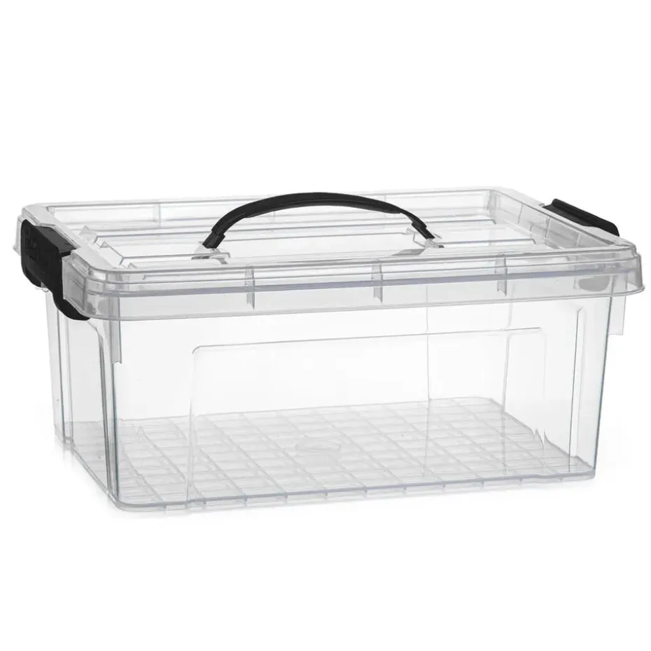 Plasticforte Opbergbox met deksel - grijs - 8.5L - kunststof