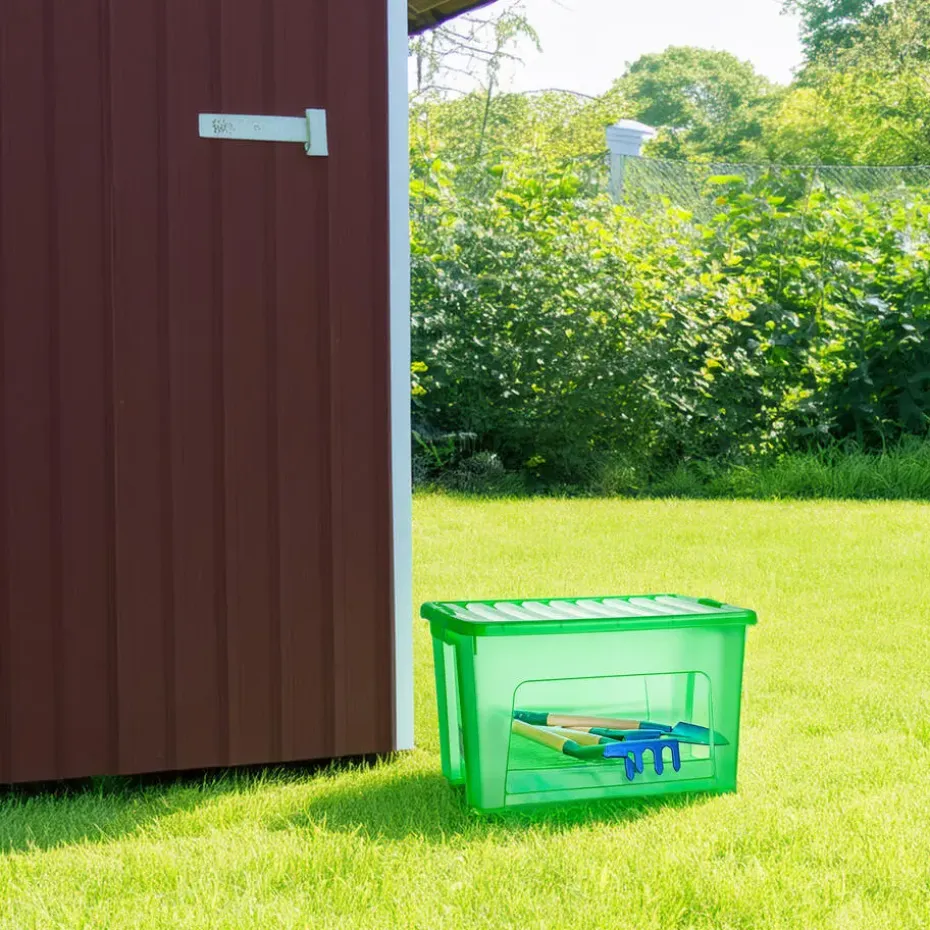 Plasticforte Opbergbox met deksel - groen - 47L - kunststof
