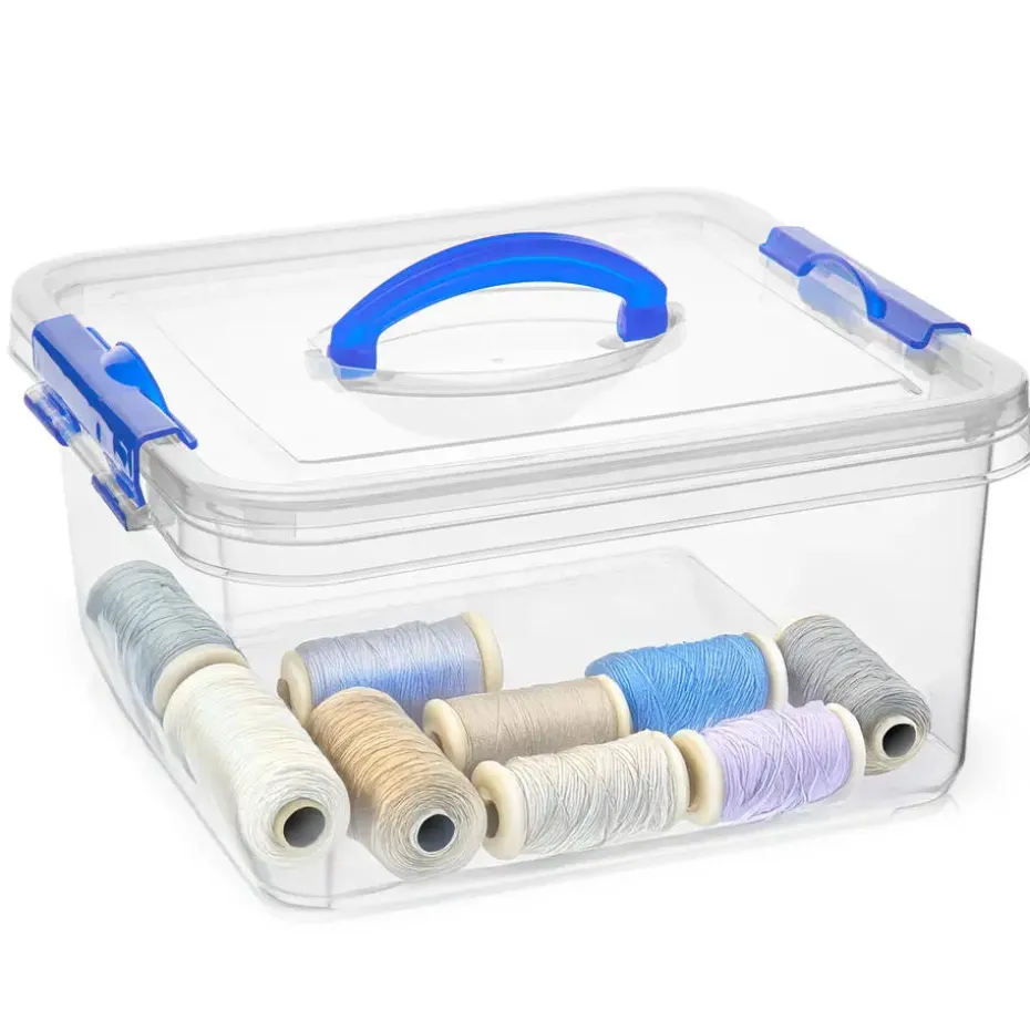 Plasticforte Opbergbox met deksel - blauw - 5L - kunststof