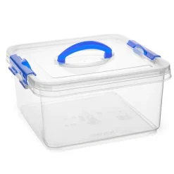 Plasticforte Opbergbox met deksel - blauw - 5L - kunststof