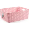 Plasticforte Opbergmand/kastmand - kunststof - roze - 12L