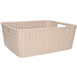 Plasticforte Opbergmand/kastmand - kunststof - beige - 12L