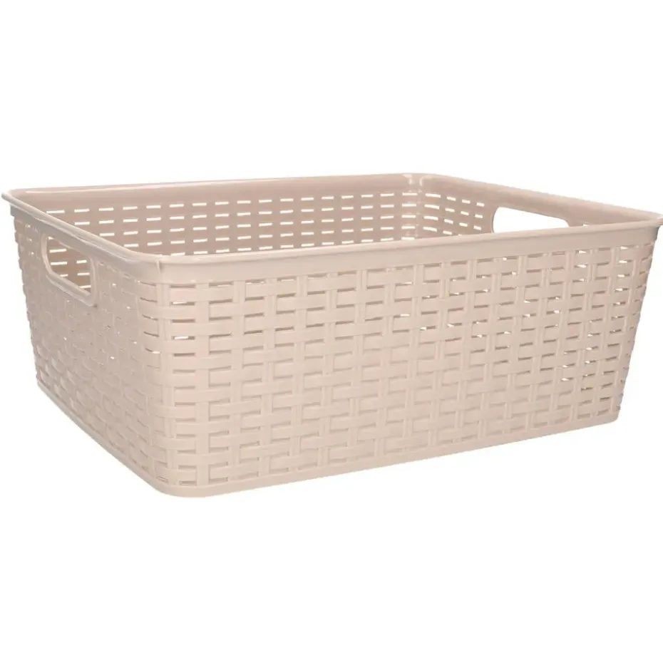 Plasticforte Opbergmand/kastmand - kunststof - beige - 12L