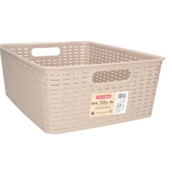 Plasticforte Opbergmand/kastmand - kunststof - beige - 12L