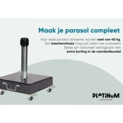 Platinum Parasol Riva Ø300 cm Ecru