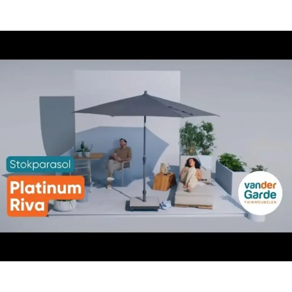 Platinum Riva parasol 3 m. antraciet