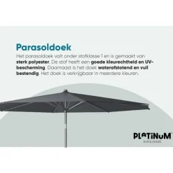 Platinum Riva parasol 3 m. antraciet