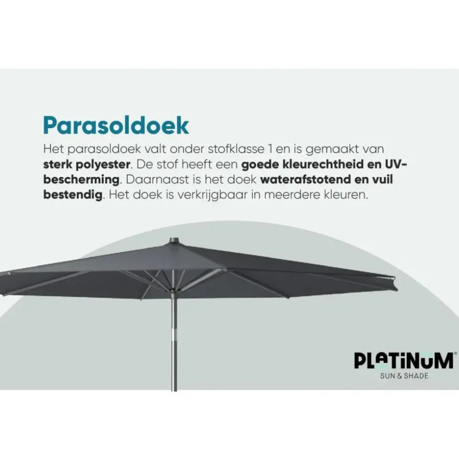Platinum Riva parasol 3 m. antraciet