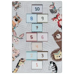 Play Hinkel Speeltapijt - 80x120 cm - Grijs - Vloerkleed Kinderkamer