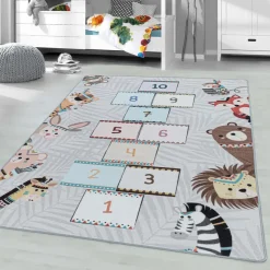 Play Hinkel Speeltapijt - 120x170 cm - Grijs - Vloerkleed Kinderkamer