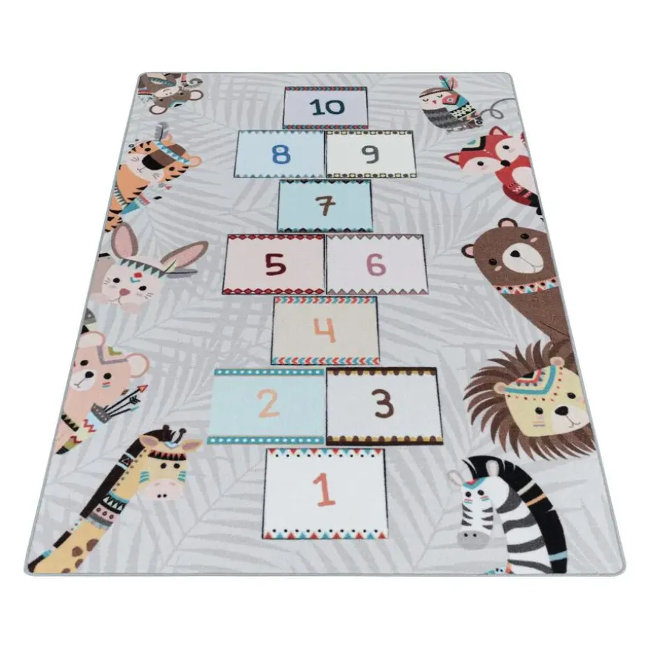 Play Hinkel Speeltapijt - 120x170 cm - Grijs - Vloerkleed Kinderkamer