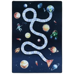 Play Speeltapijt Ruimte - 120x170 cm - Blauw - Vloerkleed Kinderkamer