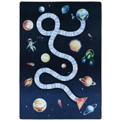 Play Speeltapijt Ruimte - 140x200 cm - Blauw - Vloerkleed Kinderkamer
