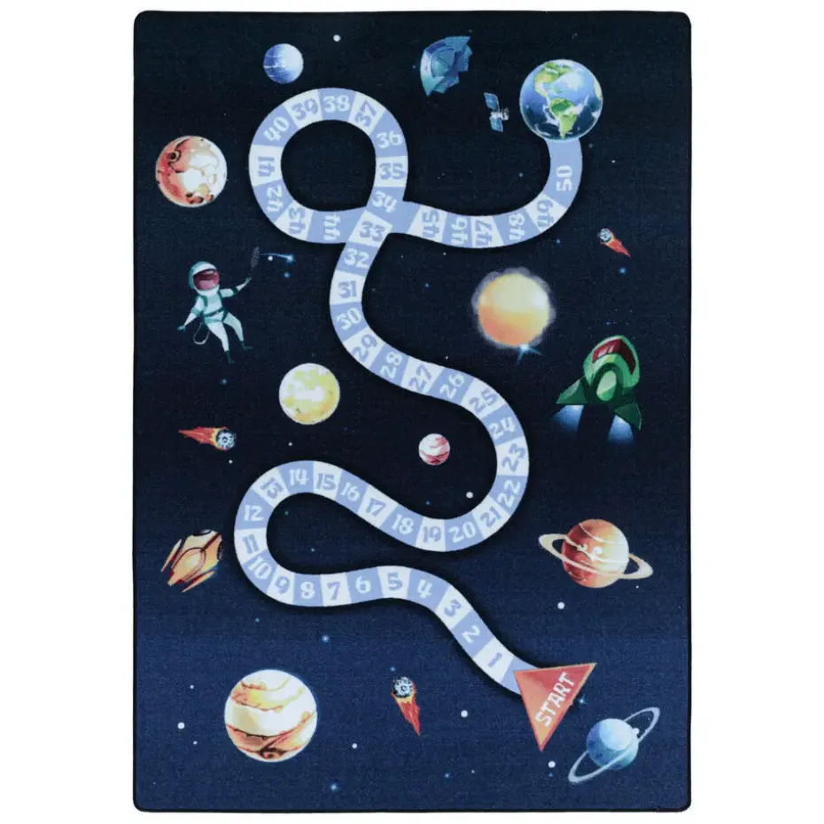 Play Speeltapijt Ruimte - 140x200 cm - Blauw - Vloerkleed Kinderkamer