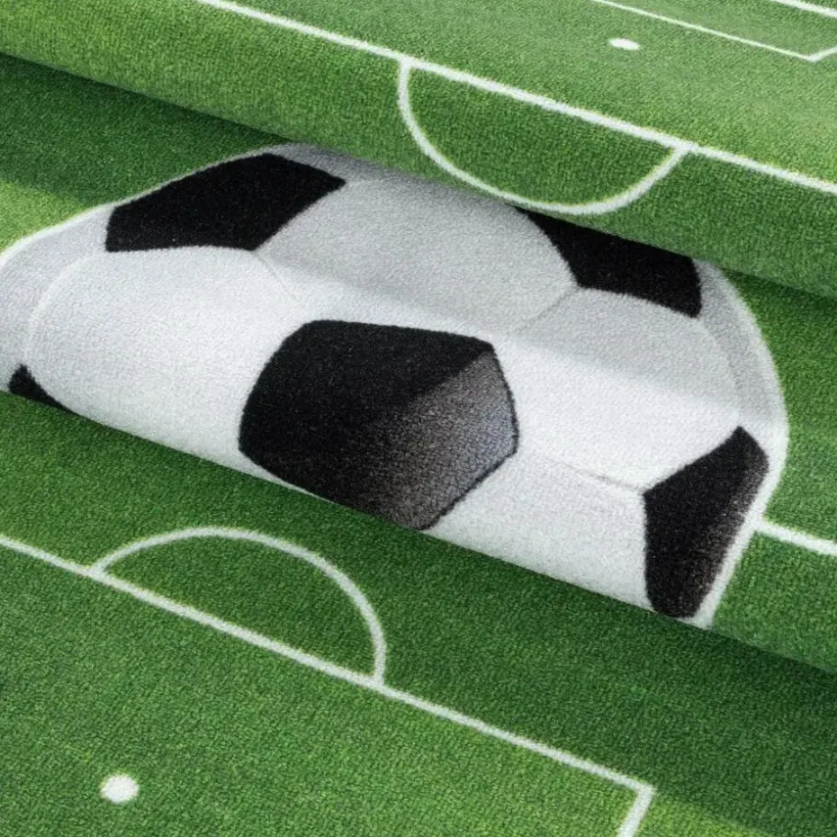 Play Voetbal Speeltapijt - 120x170 cm - Groen - Vloerkleed Kinderkamer