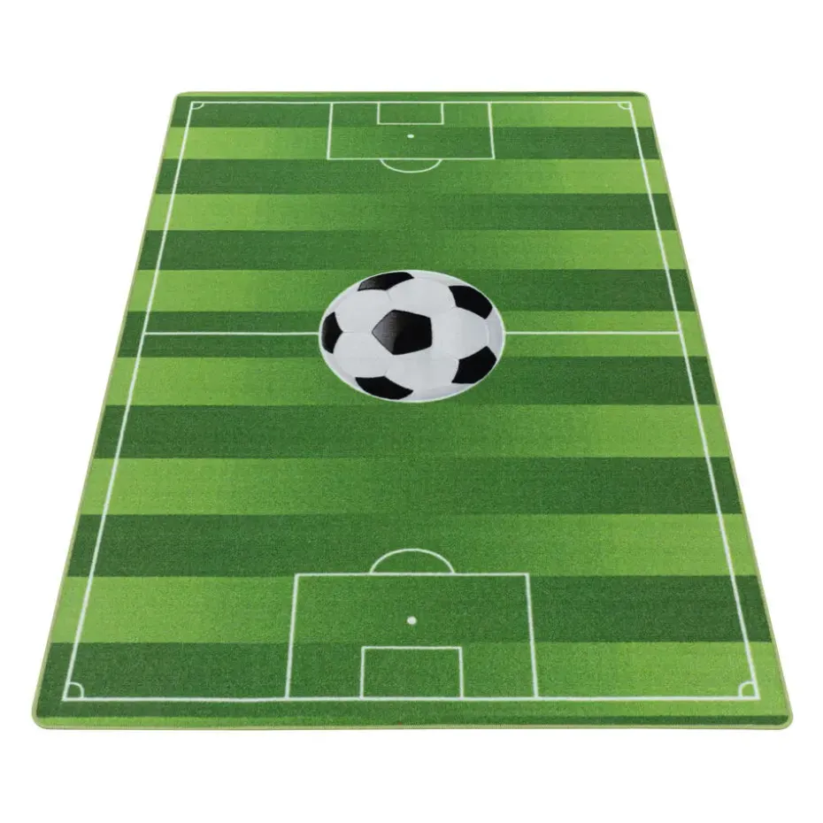 Play Voetbal Speeltapijt - 160x230 cm - Groen - Vloerkleed Kinderkamer