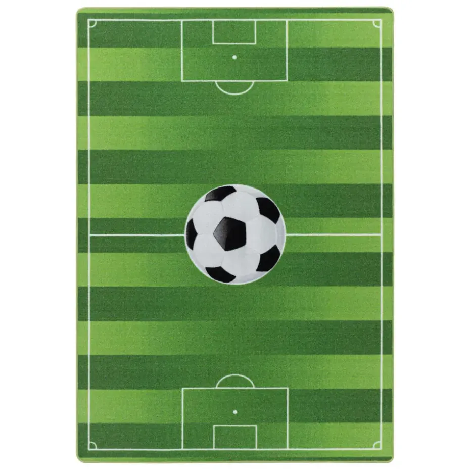 Play Voetbal Speeltapijt - 80x120 cm - Groen - Vloerkleed Kinderkamer