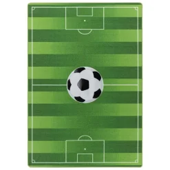 Play Voetbal Speeltapijt - 80x120 cm - Groen - Vloerkleed Kinderkamer