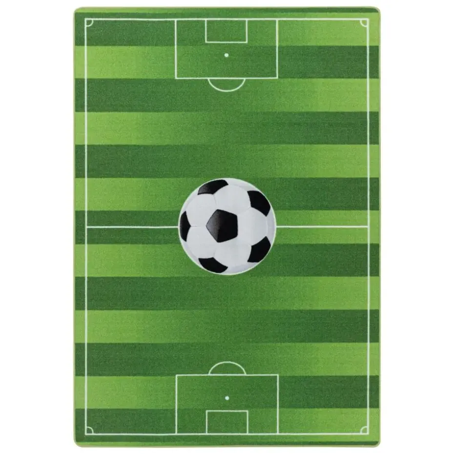 Play Voetbal Speeltapijt - 80x120 cm - Groen - Vloerkleed Kinderkamer