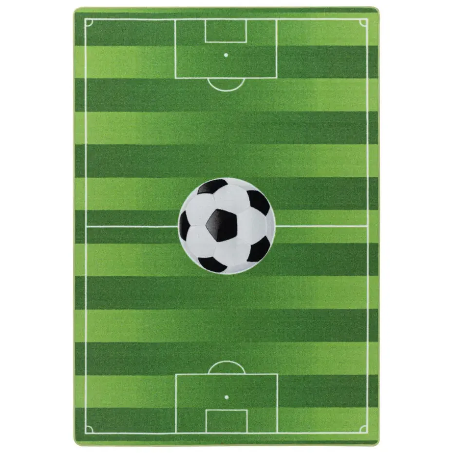 Play Voetbal Speeltapijt - 140x200 cm - Groen - Vloerkleed Kinderkamer