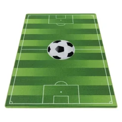 Play Voetbal Speeltapijt - 140x200 cm - Groen - Vloerkleed Kinderkamer