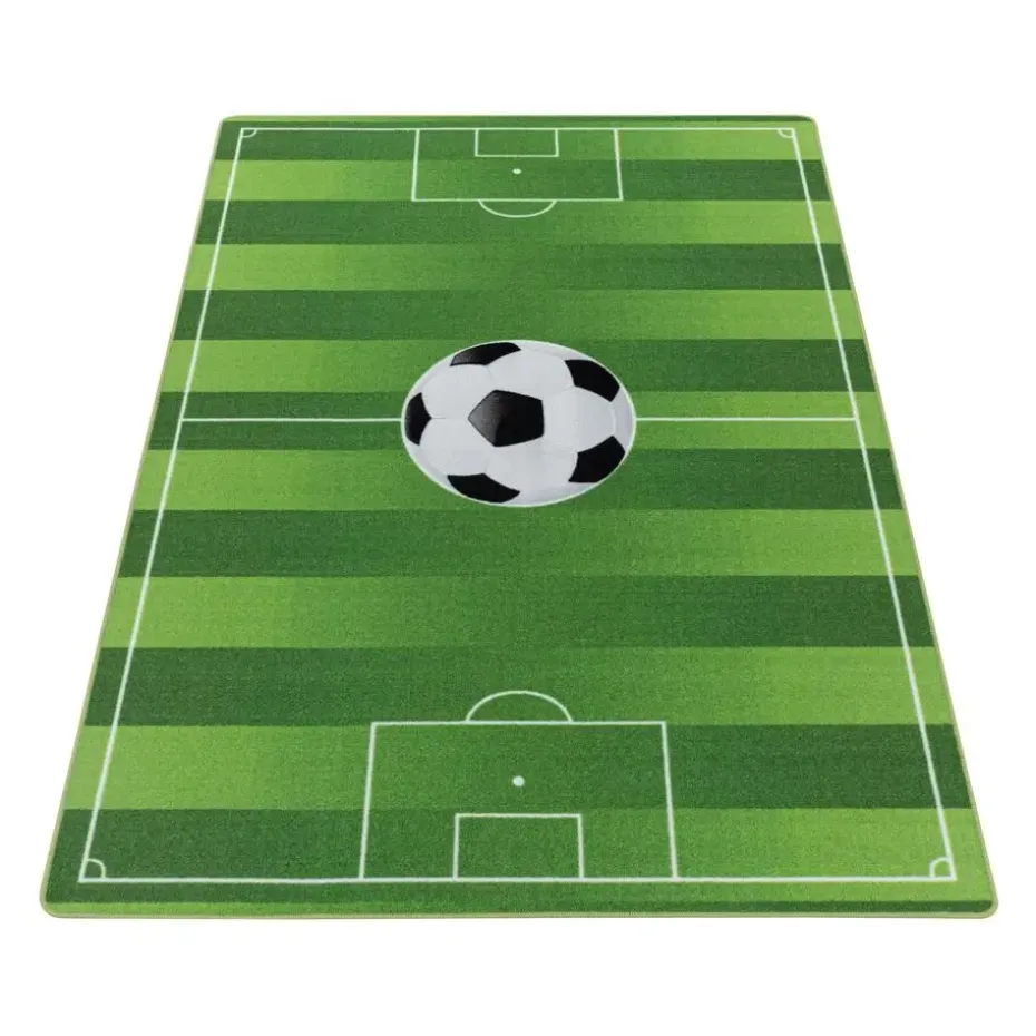 Play Voetbal Speeltapijt - 140x200 cm - Groen - Vloerkleed Kinderkamer