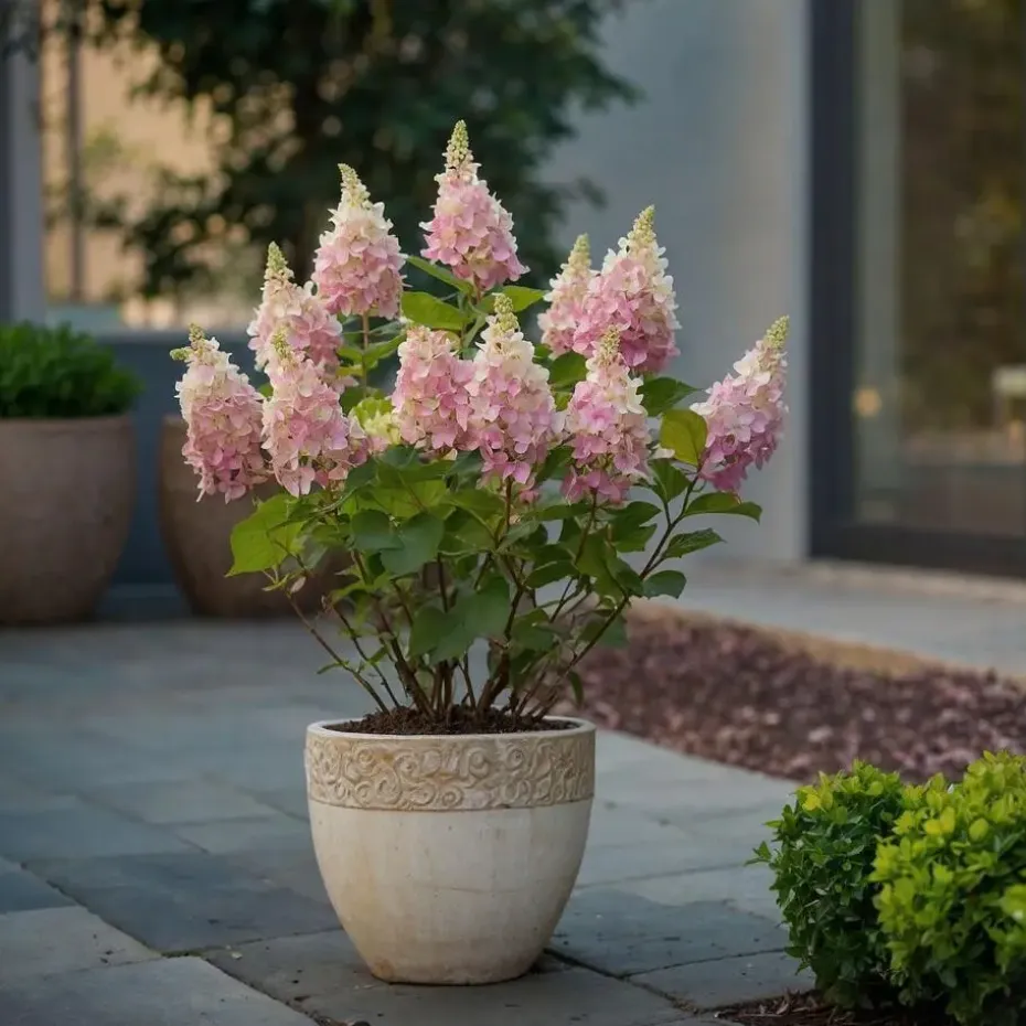Pluimhortensia - Set van 2 - Hydrangea 'Pinky Winky' - Hoogte 25-40cm - ⌀19cm