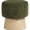 Poef Almeria - groen - 40xØ40 cm