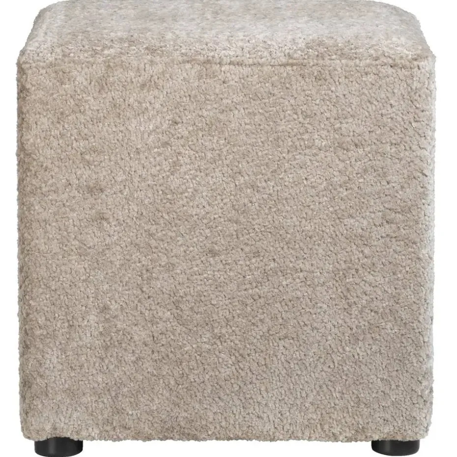 Poef Cloe - zand - 43x43x43 cm