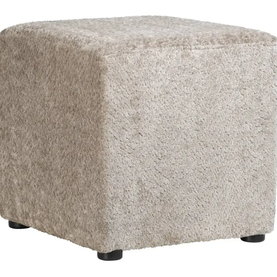 Poef Cloe - zand - 43x43x43 cm